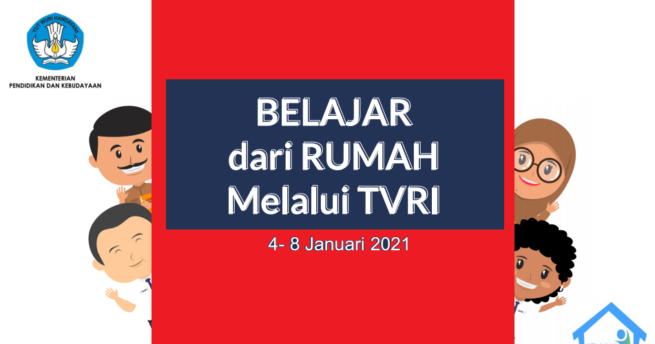 jadwal bdr tvri tk paud dan sd kelas 1, 2, 3, 4, 5, 6 tanggal 4, 5, 6, 7, 8 januari 2021