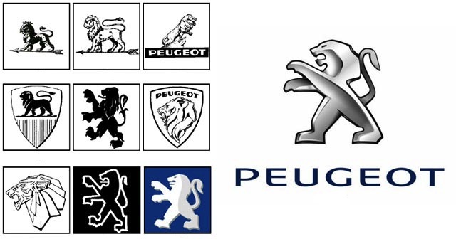  clan Les feuilles et donne le logo actuel Peugeot La marque au Lion 