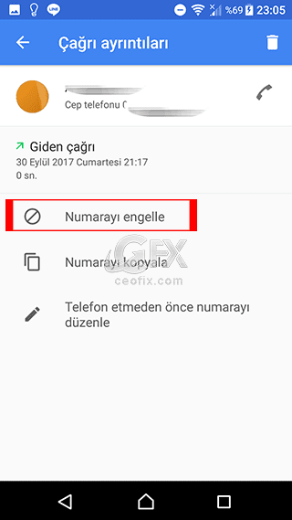 Numaray� engelle