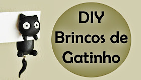 DIY: Como Fazer Brincos de Gatinho (Cat Earrings)