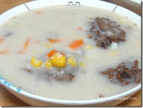 cream of mushroom meatballs, by 240baon