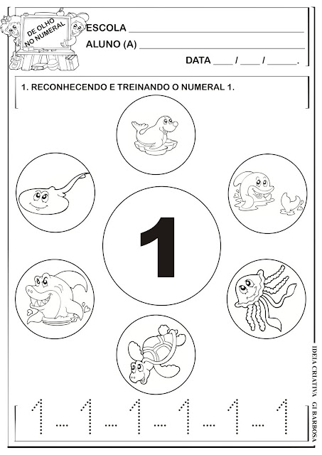 Atividade Numeral 1 - Animais Marinhos