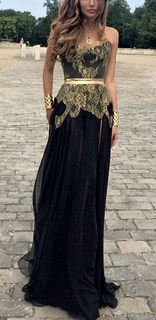 Black + Gold Gown