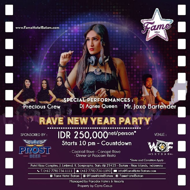 Kepri Promotion Fame Hotel Batam Rave New Year Party