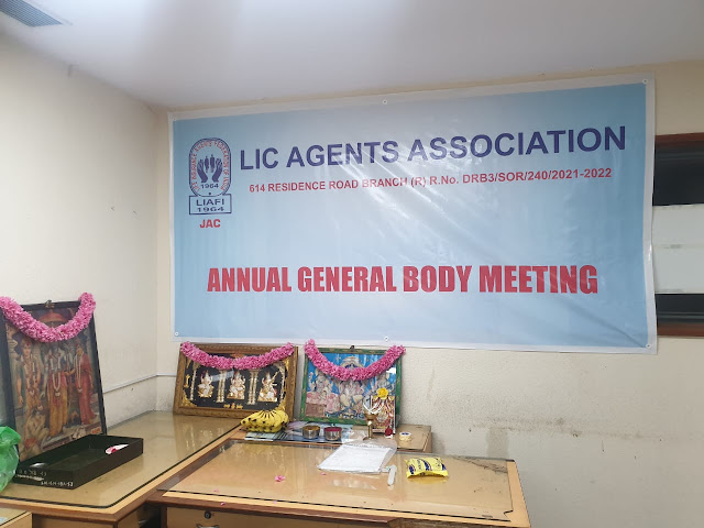 LIC 614 Agents Association(R), LIAFI, LIC Agents attending the AGM - LIC Bangalore