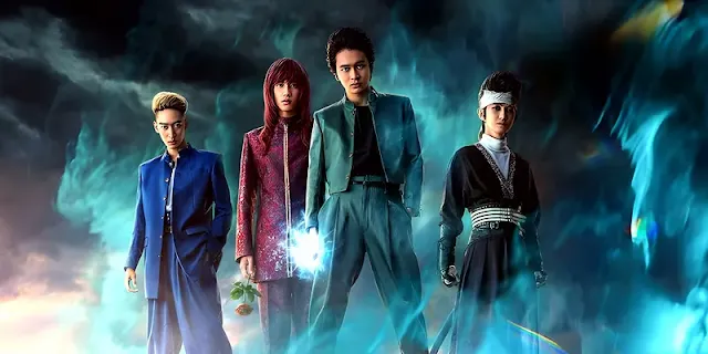 os quatro protagonistas centrais de Yu Yu Hakusho no Live Action da Netflix