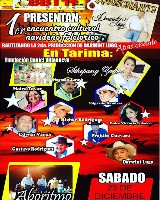 VER AFICHE: 1er. Encuentro cultural Folklórico para sábado 23 de diciembre en San Fernando.