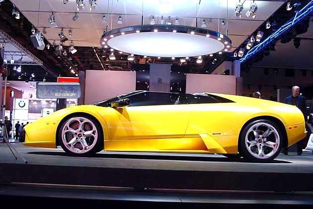 Lamborghini Murcielago Yellow Open Wallpaper