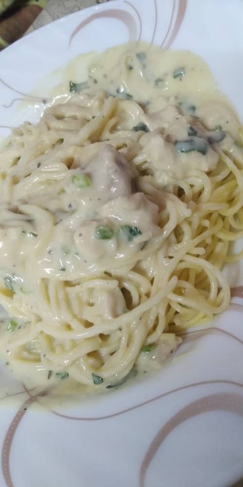 Namakucella Dinner Spaghetti Carbonara Ayam