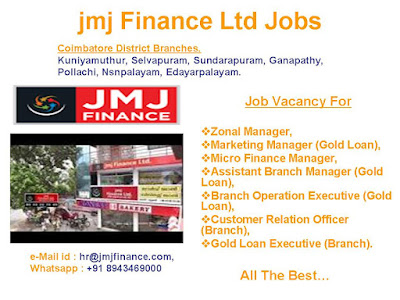jmj Finance Ltd Jobs