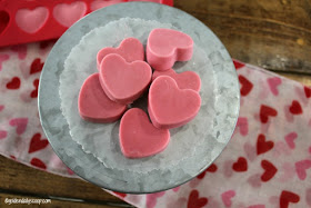 strawberry and banana heart shaped frozen Valentine dog treats