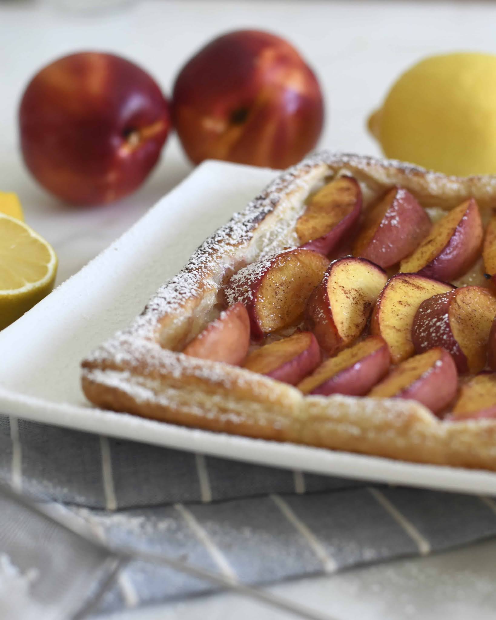 Puff Pastry Peach Tart