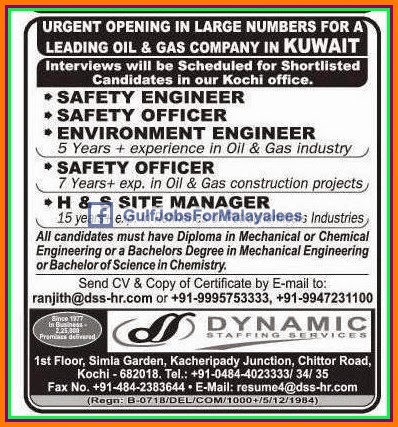 Leading Oil & Gas Company Job Vacancies for Kuwait