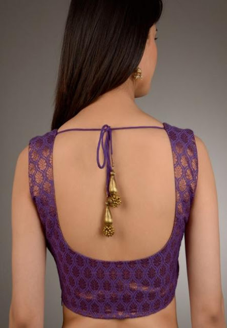 Latest Fashion Trends Backless Saree Blouses Designs