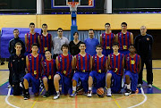 La plantilla del Barcelona en el Magariños. Foto: ACB (bar minicopa)