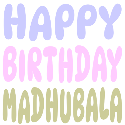 Happy Birthday Madhubala (Sticker)