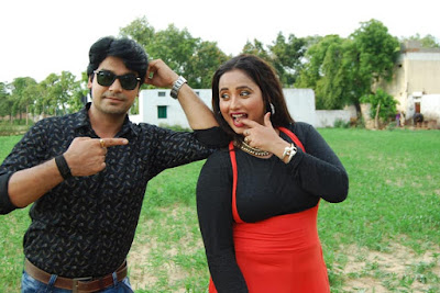 Rani Chatterjee and Rajnikanth Shukla Bhojpuri Movie Zero Bana Hero Shooting Pic.