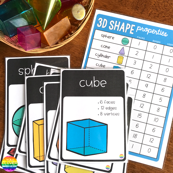 3D Shape Posters and Word Wall Cards | you clever monkey