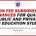 GOOD NEWS! Tuition Fee Subsidies and Allowances for Qualified Public and Private Basic Education Students