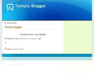 Template Azul Brilhante para Blogger