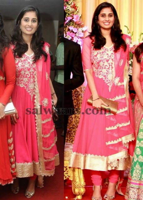 Shamili in Pink Churidar