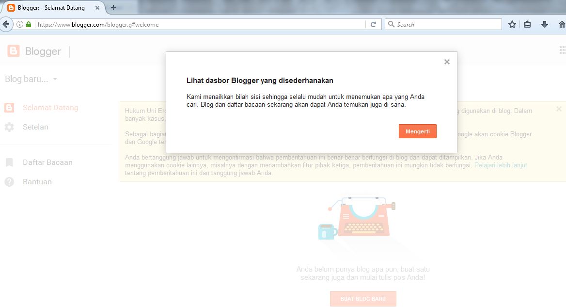 Cara Membuat Blog Gratis Di Blogger