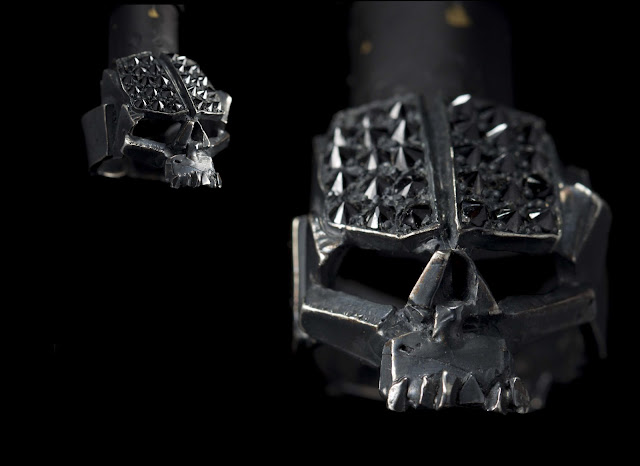 diamond embossed skull ring from manila's 13 lucky monkey