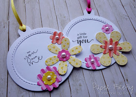 Floral tags using MFT Blueprints and stitched flowers