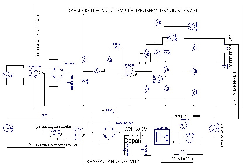  Skema Elektro  Lampu Emergency