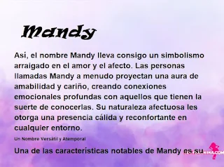 ▷ Significado del nombre Mandy