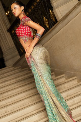 indian sari art