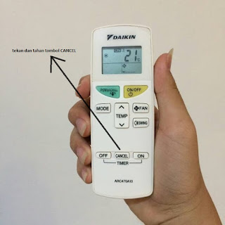 cara cek kode error ac daikin inverter dari remote