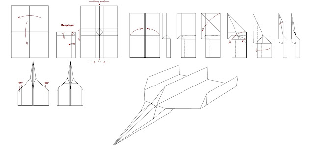 Avión de papel M-70 TripleRocket