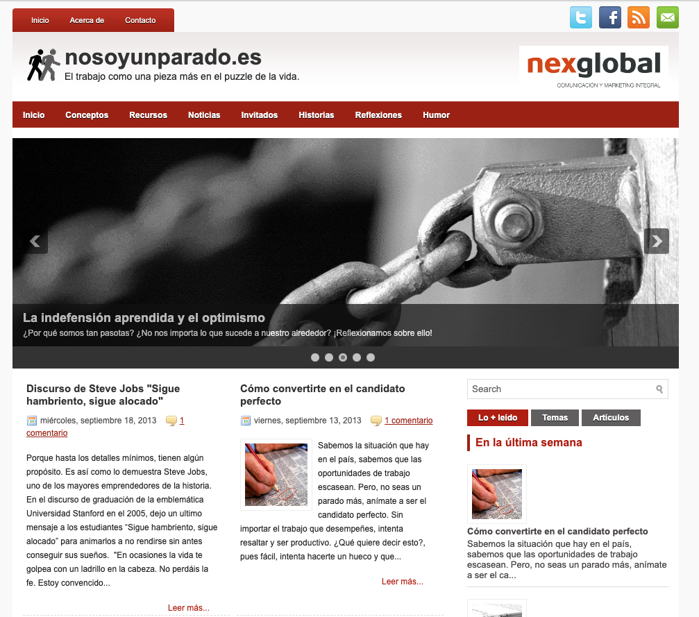 blog nosoyunparado.es en 2010