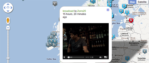 One of my favourite smartphone apps is alive broadcasting application  New Watch Live Broadcasts on Google Maps