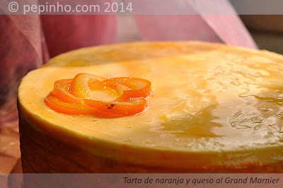 Tarta de naranja y queso al Grand Marnier