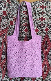 Crochet mini shoulder tote