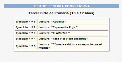 http://reglasdeortografia.com/testcomprension3ciclo.html