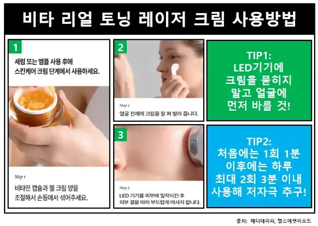 비타리얼토닝레이저크림-사용방법