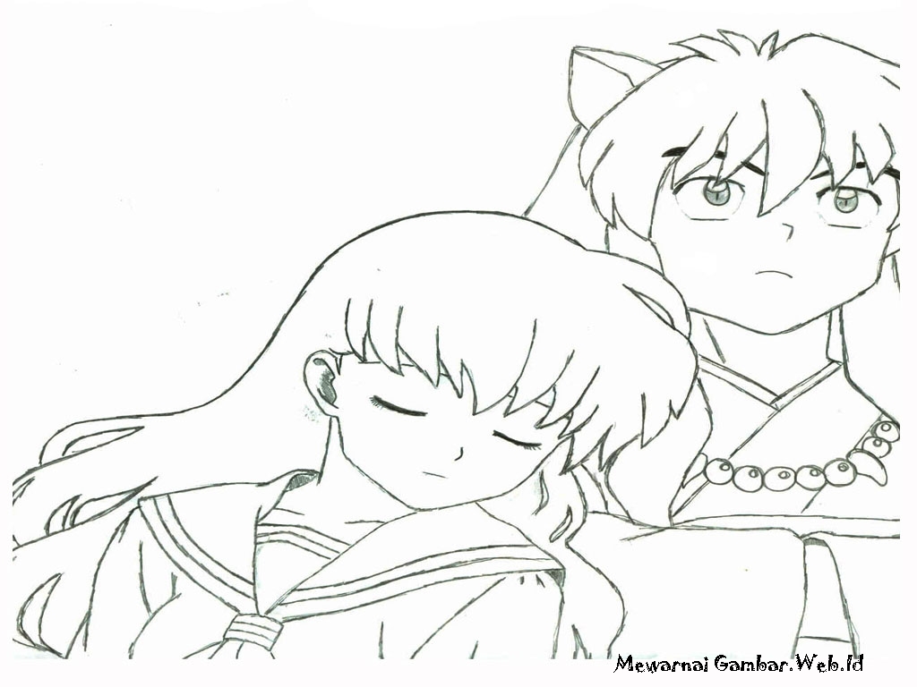 Mewarnai Gambar  Inuyasha Mewarnai Gambar 