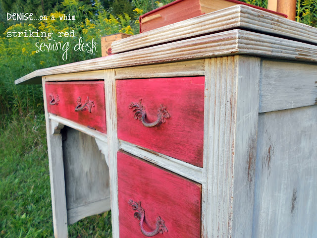 Red Sewing Desk Makeover: My Favorite Posts from 2013 via http://deniseonawhim.blogspot.com