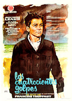 LOS CUATROCIENTOS GOLPES. Cartel: 70 x 100 cms. Artista: Francisco Fernández-Zarza "Jano". Impresión: Lit. Mirabet, Valencia. LOS CUATROCIENTOS GOLPES. Les quatre cents coups. 1959. Francia. Dirección: François Truffaut. Reparto: Jean-Pierre Léaud, Claire Maurier, Albert Rémy, Guy Decomble, Georges Flamant, Patrick Auffay, Jeanne Moreau.