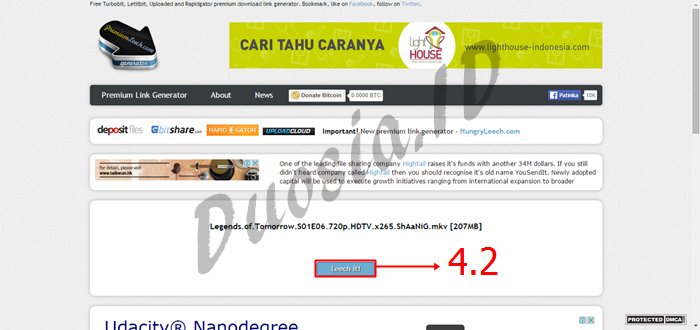 Cara Download di Uploaded.net dan Tanpa Akun Premium menggunakan premiumleech.eu Langkah ke 4.2