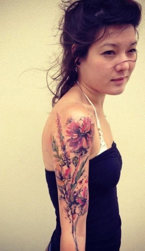 esta_aquarela_floral_tatuagem_meia_manga