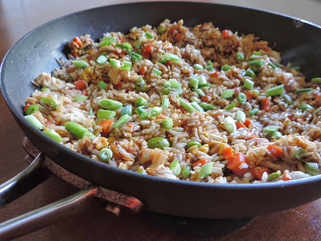 A pan of Chicken Fried Rice