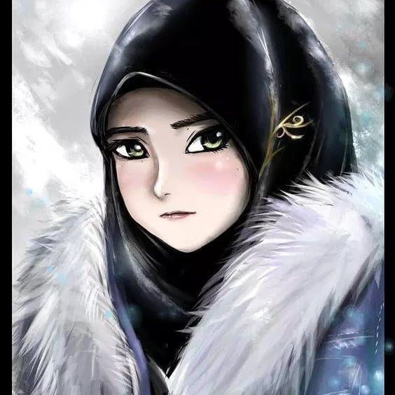 Wallpaper Hijab Cartoon - Anime Hijaber