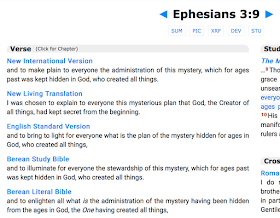 The correct translation of Ephesians 3:9 says: 