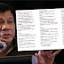BREAKING! Finally, Inilabas na ni President Duterte ang 46 pangalan bilang narco piliticians