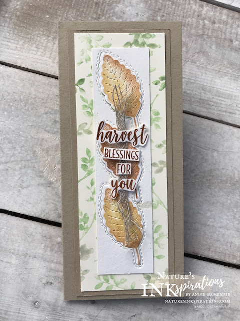 By Angie McKenzie for The Joy of Sets Blog Hop; Click READ or VISIT to go to my blog for details! Featuring the Love of Leaves Bundle with the Rooted in Nature and Country Home stamp sets to make a harvest themed card; #handmadecards #naturesinkspirations #joyofsetsbloghop #occasioncards #harvestcards #stampinup #loveofleavesbundle #rootedinnaturestampset #countryhomestampset #loveofleavesstampset #stitchedleavesdies #watercoloringonstamps #cardtechniques #stampinupinks #makingotherssmileonecreationatatime