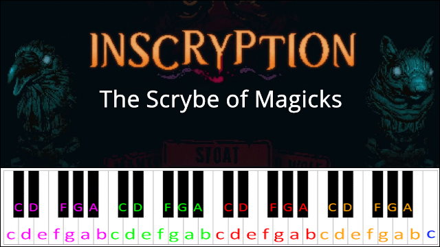 The Scrybe of Magicks (Inscryption) Piano / Keyboard Easy Letter Notes for Beginners